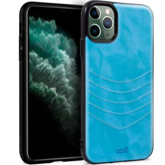 carcasa cool para iphone 11 pro max leather bordado celeste.jpg