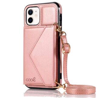 carcasa cool para iphone 12 mini colgante wallet rosa.jpg