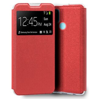 funda cool flip cover para realme c21 liso rojo.jpg