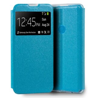 funda cool flip cover para realme c3 realme 6i liso celeste.jpg