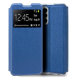 funda cool flip cover para samsung m135 galaxy m13 a23 5g liso azul.jpg